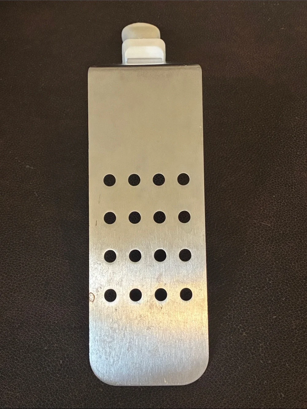 White-Handled Stainless Steel Slotted Turner Spatula